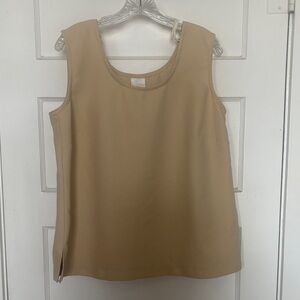 Studio C Tan Sleeveless Tank Top Size 16W